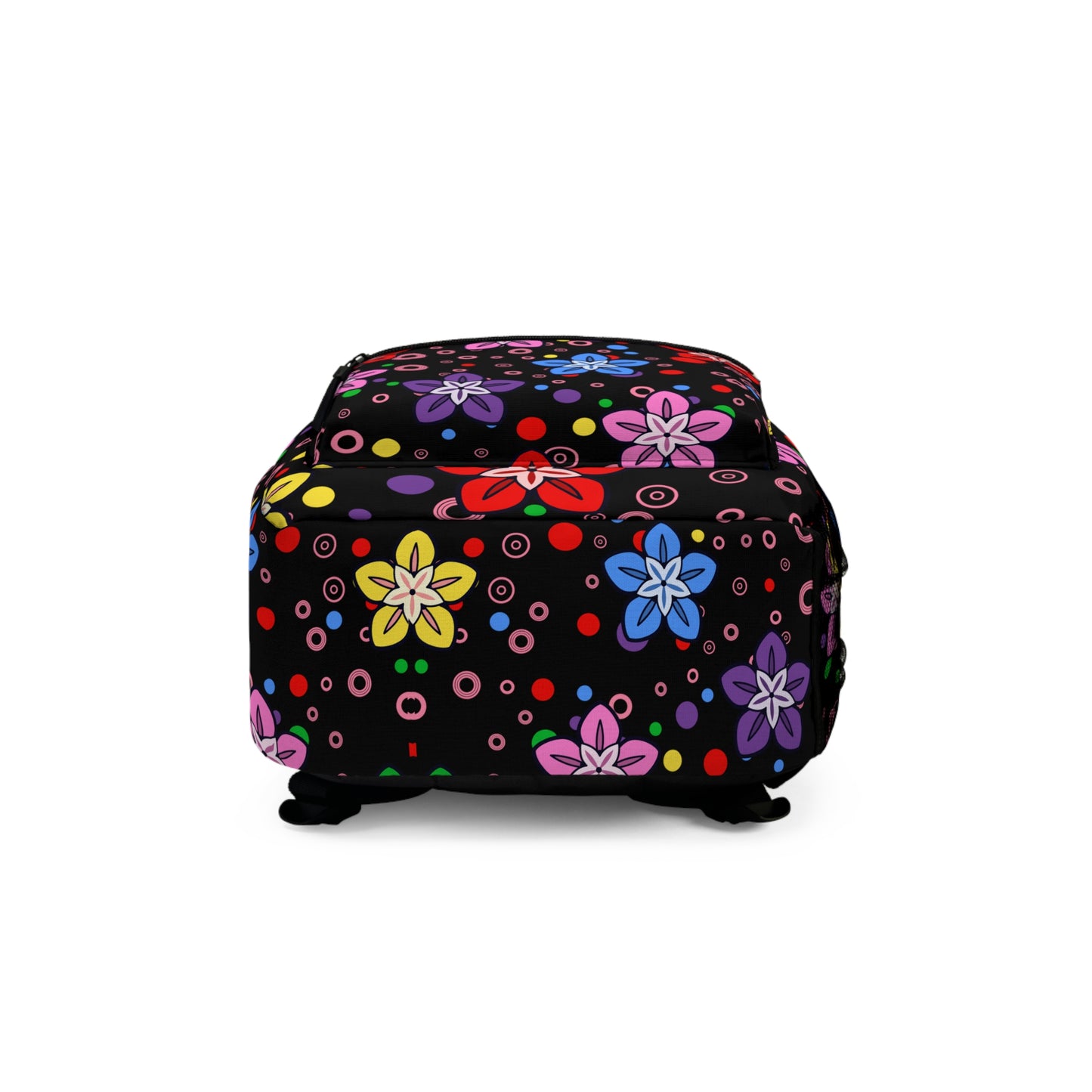 Retro Colorful Flowers All over Back to School Backpack