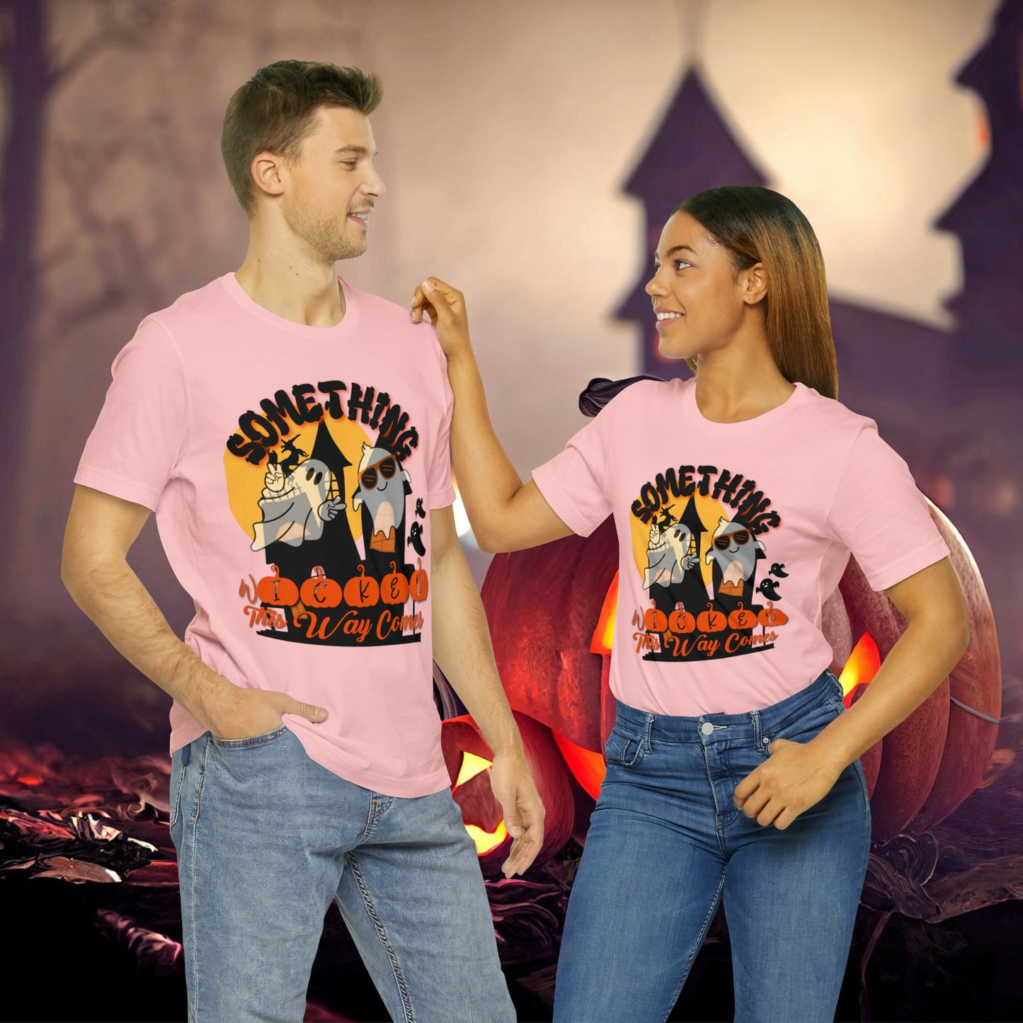 Something Wicked this Way Comes Halloween Unisex Jersey Short Sleeve Tee Gifts for Her Gifts for Him