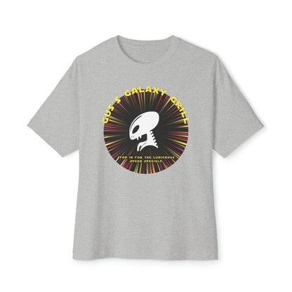 Gus's Galaxy Grill Unisex Oversized Boxy Tee Cosmic Cuisine Couture, Hilarious Foodie Fashion, Intergalactic Apparel