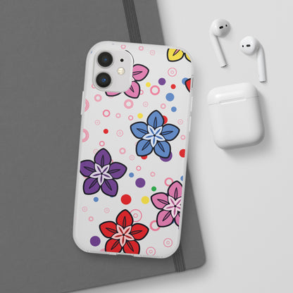 Retro Colorful Flowers Flexi Cases for IPhone and Samsung