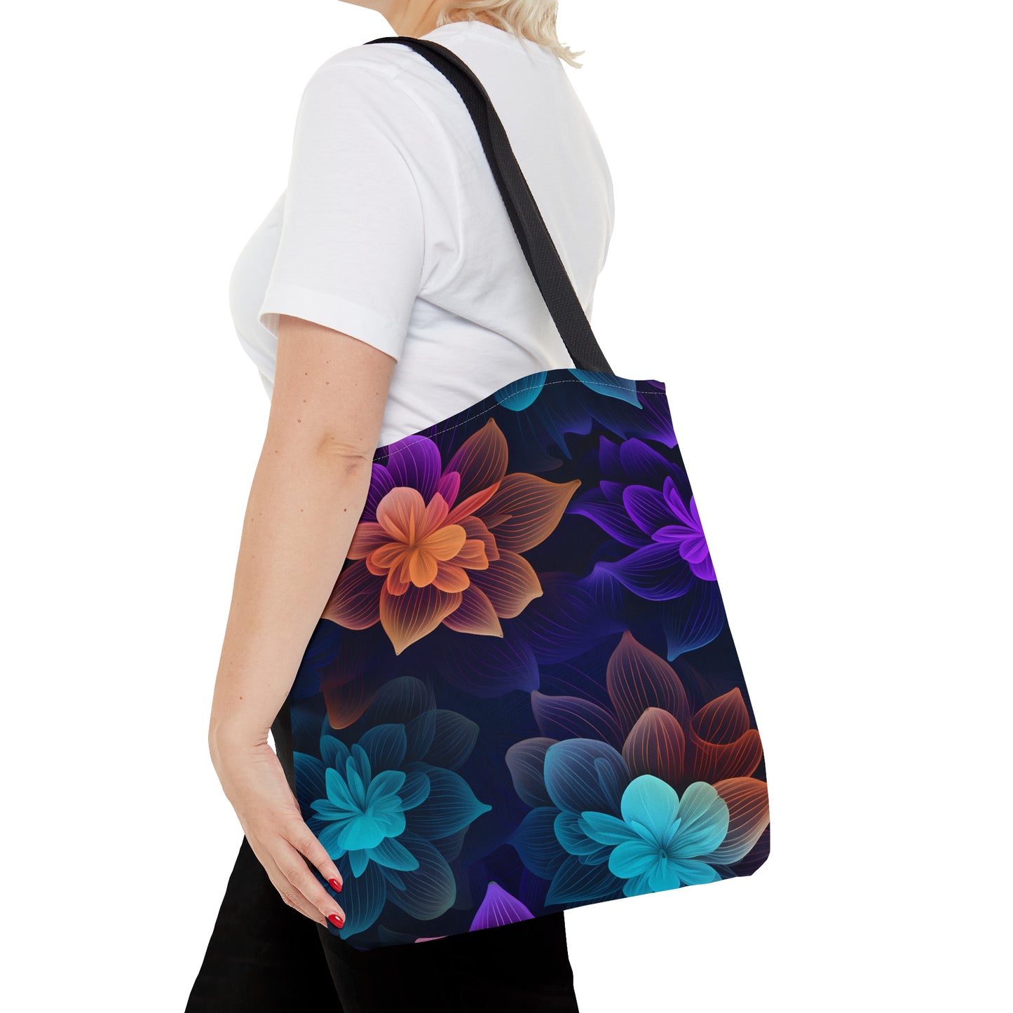 Playful Neon Garden All Over Print Tote Bag