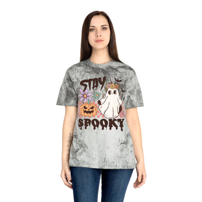 Stay Spooky Retro Groovy Halloween Unisex Color Blast T-Shirt Gifts for Him Gifts for Her