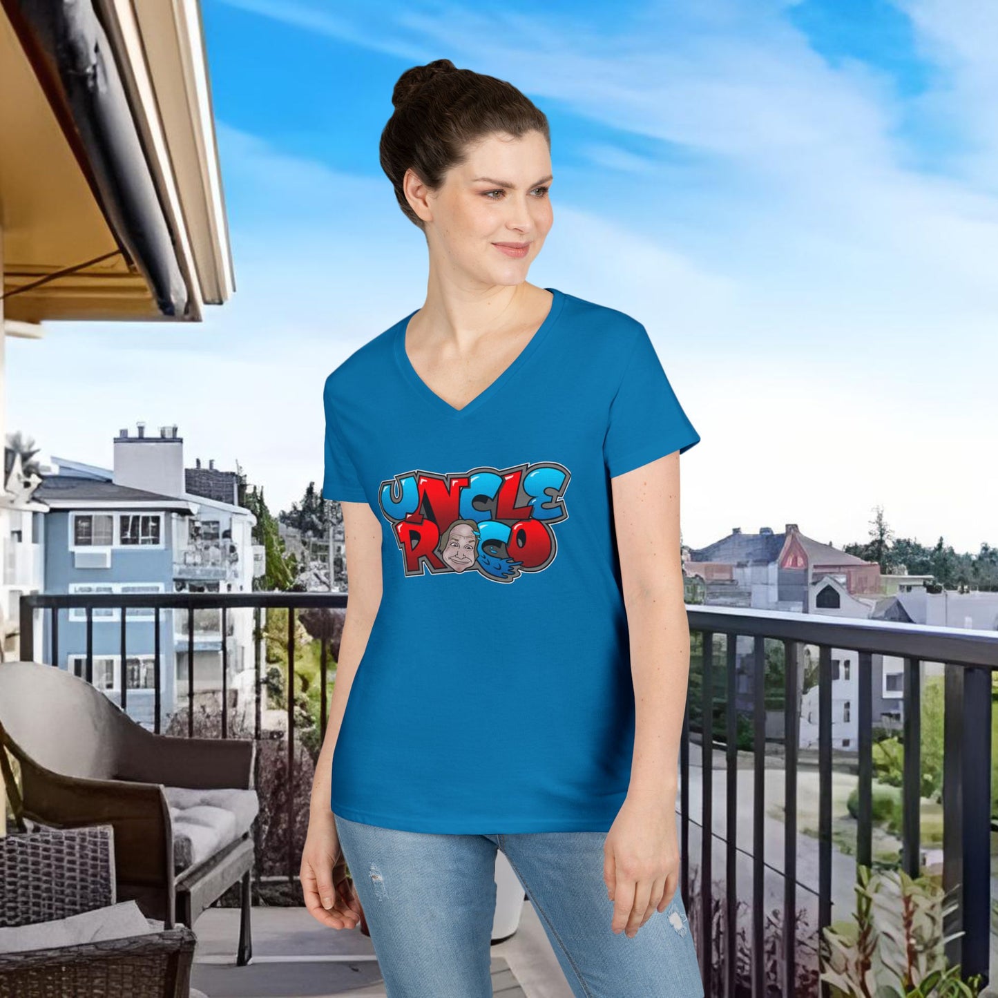 The Uncle Rico Show Lady Dabblers Special Edition Ladies' V-Neck T-Shirt