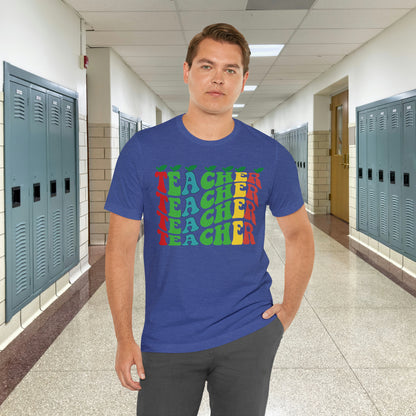 Colorful Teacher Unisex Jersey Short Sleeve Tee
