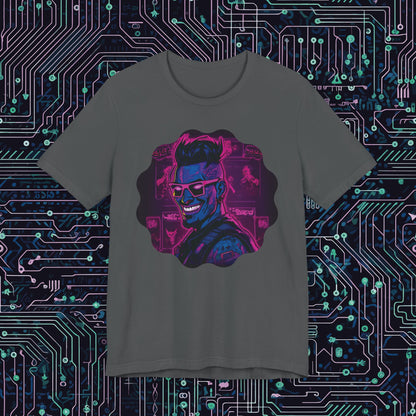 The Future is now Cyber Punk Guy Unisex Jersey Short Sleeve Tee