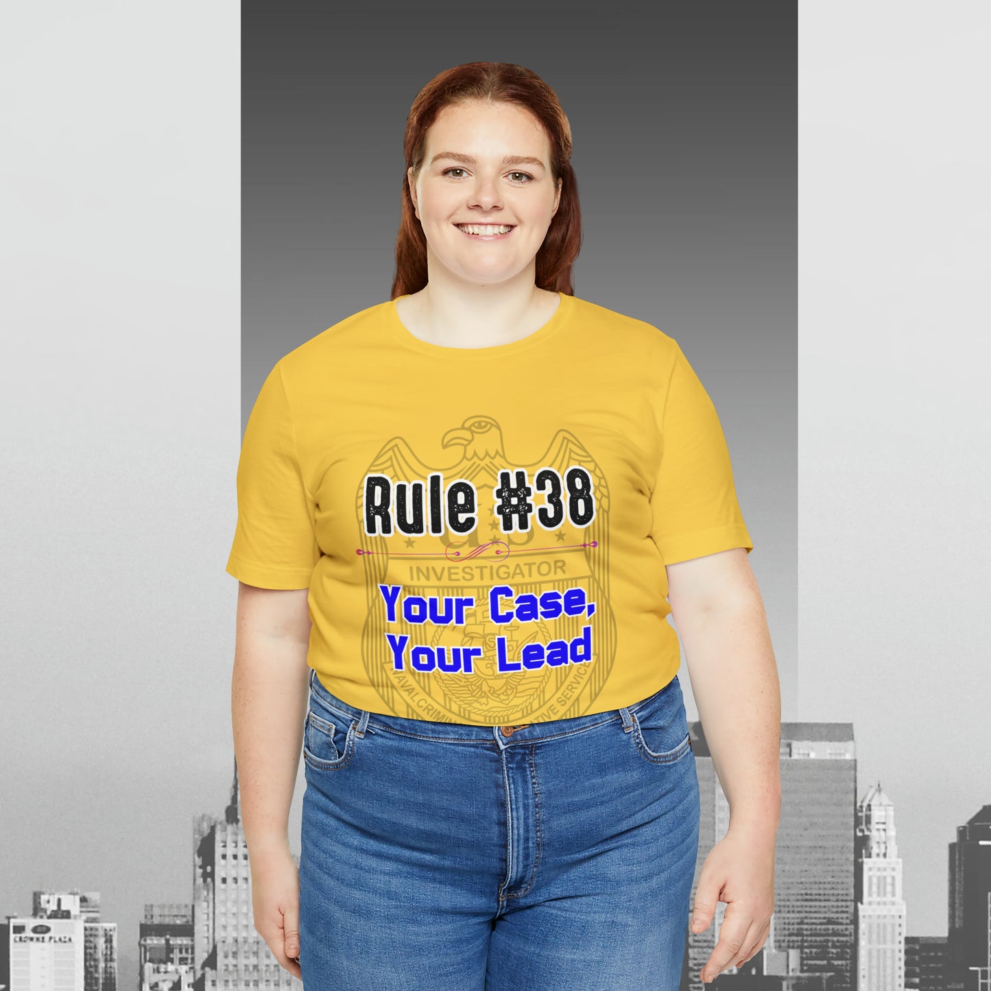 Rules of Gibbs #38 Your Case, Your Lead Unisex Jersey Short Sleeve Tee