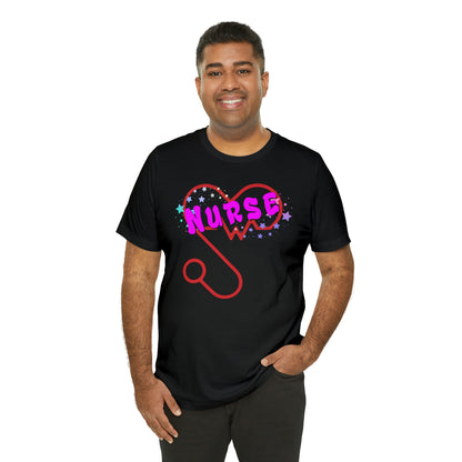Nurse Love Unisex Jersey Tee Bella+Canvas 3001 Healthcare Gift Medical Students, Soft Fabric, Various Sizes Available