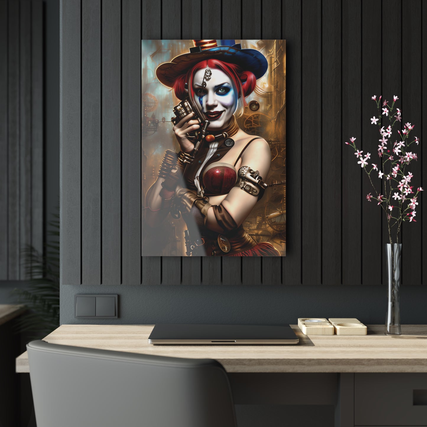 Hyper Realistic Steampunk Harley Quinn Acrylic Prints