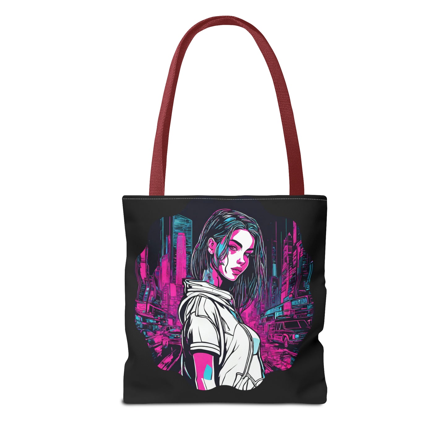 Cyberpunk Chic AOP Tote Bag