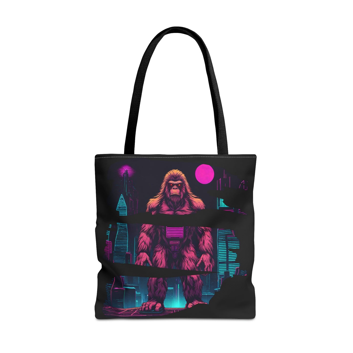 Bigfoot in a Cyber City AOP Tote Bag