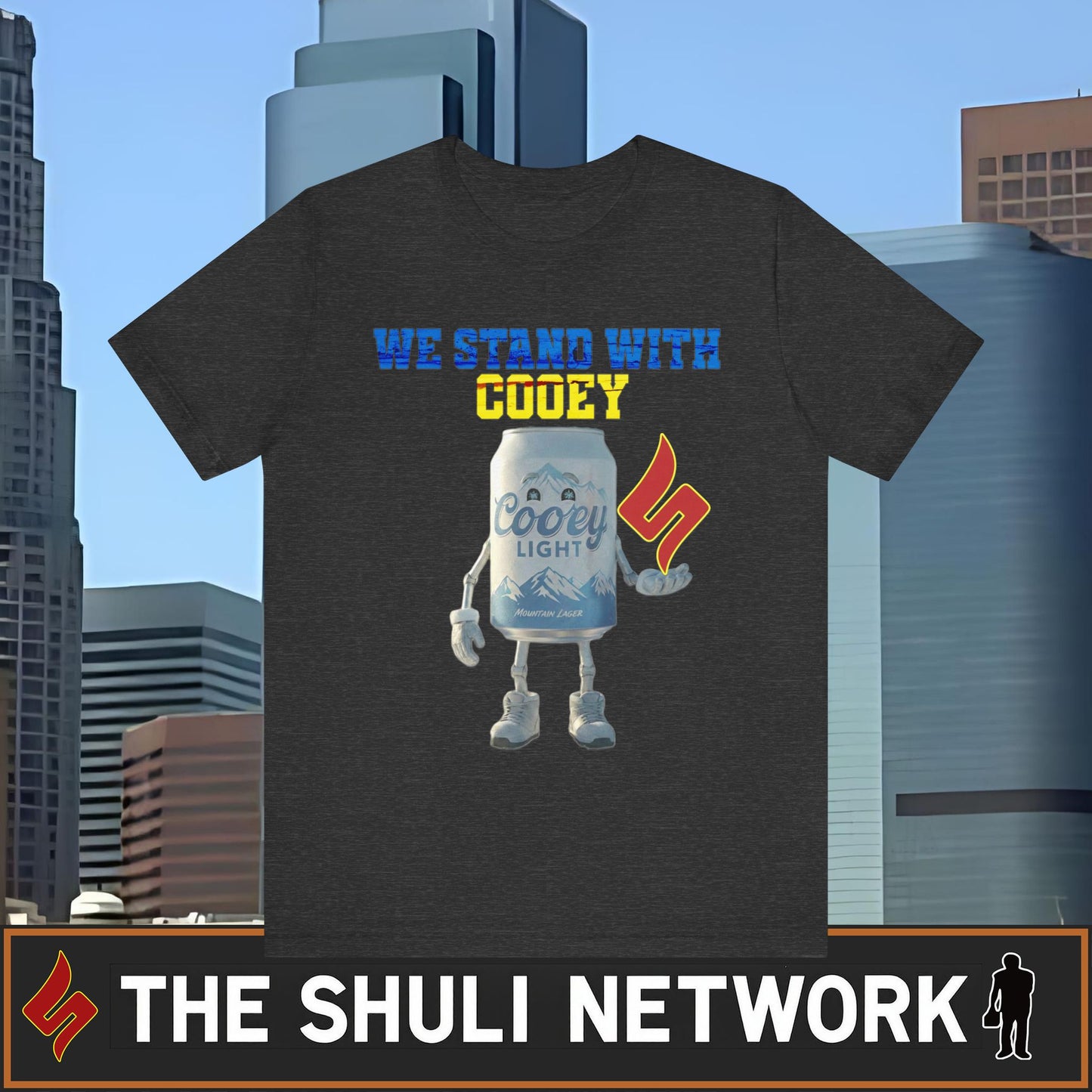 We Stand With Cooey Can Tee — Official Shuli Network Solidarity Drop