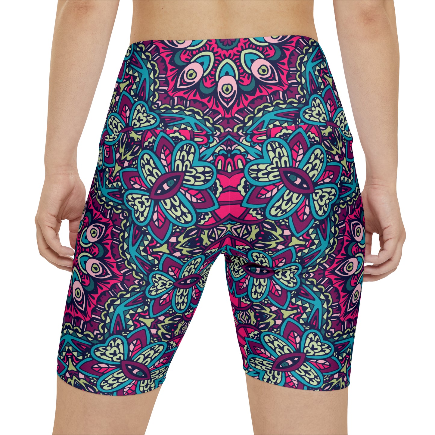 Purple Boho Vibes Workout Shorts - AOP Design for Stylish Comfort