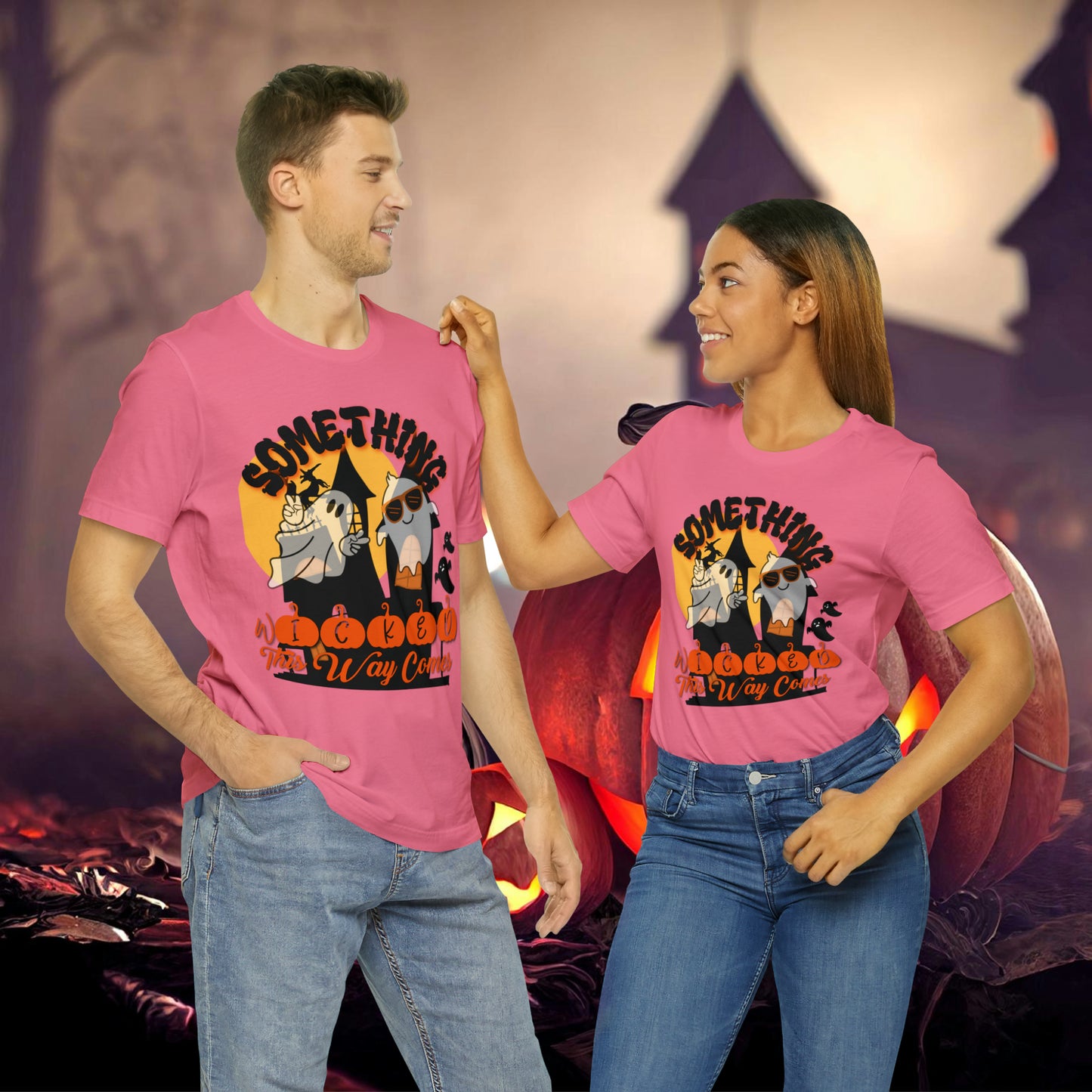 Something Wicked this Way Comes Halloween Unisex Jersey Short Sleeve Tee Gifts for Her Gifts for Him