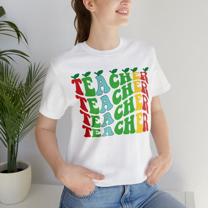 Colorful Teacher Unisex Jersey Short Sleeve Tee