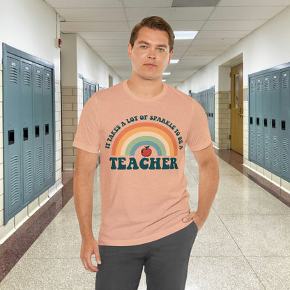 It takes alot of Sparkle to be a Teacher Unisex Jersey Short Sleeve Tee