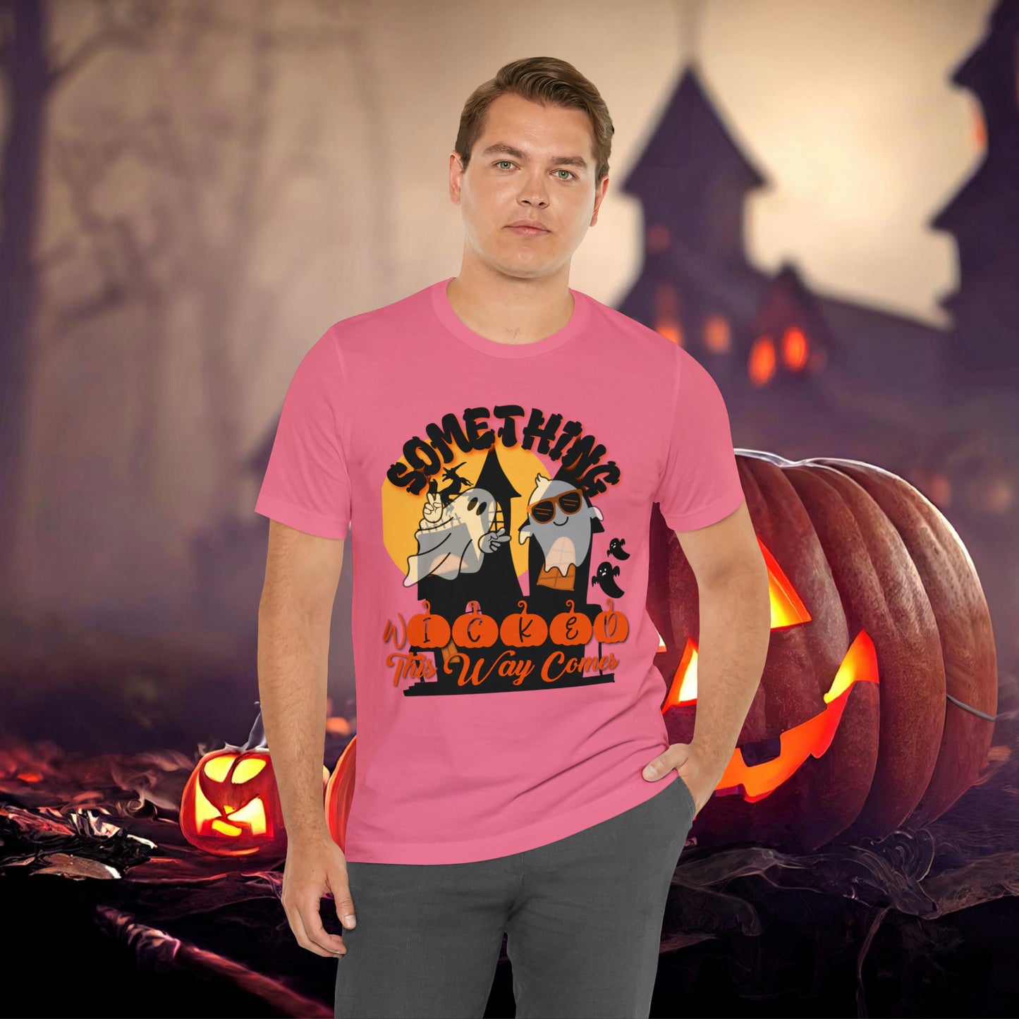 Something Wicked this Way Comes Halloween Unisex Jersey Short Sleeve Tee Gifts for Her Gifts for Him