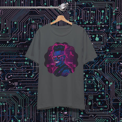 The Future is now Cyber Punk Guy Unisex Jersey Short Sleeve Tee