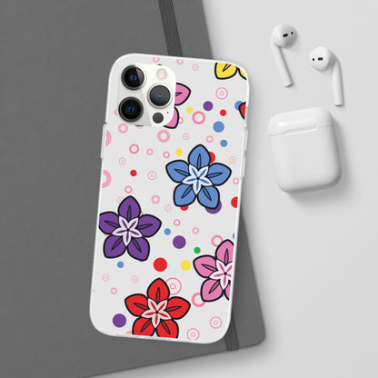 Retro Colorful Flowers Flexi Cases for IPhone and Samsung