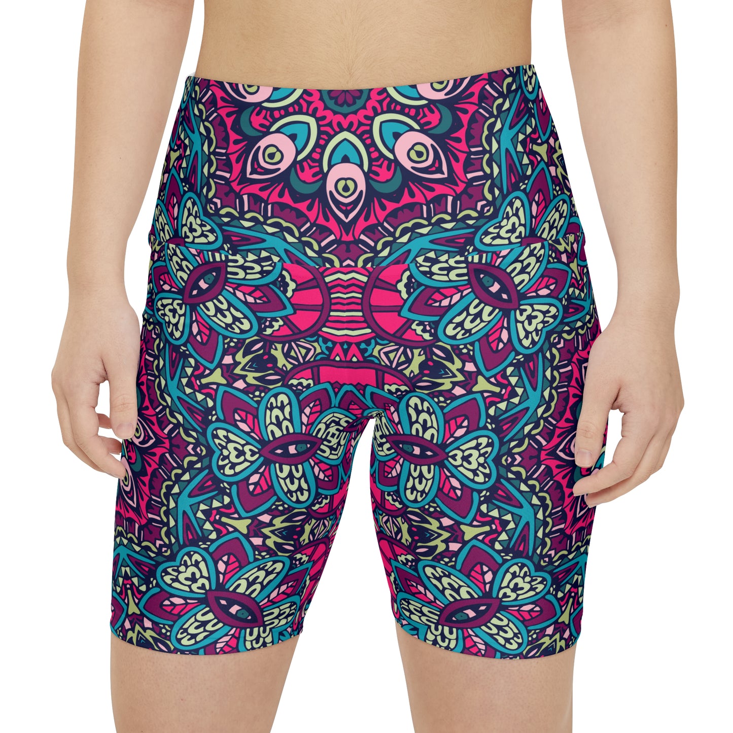 Purple Boho Vibes Workout Shorts - AOP Design for Stylish Comfort