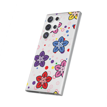 Retro Colorful Flowers Flexi Cases for IPhone and Samsung
