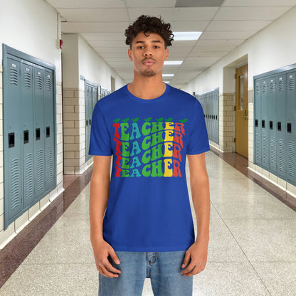 Colorful Teacher Unisex Jersey Short Sleeve Tee