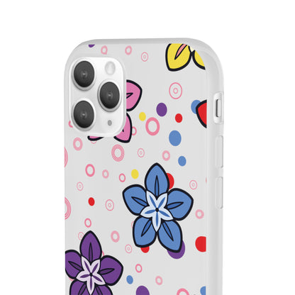 Retro Colorful Flowers Flexi Cases for IPhone and Samsung