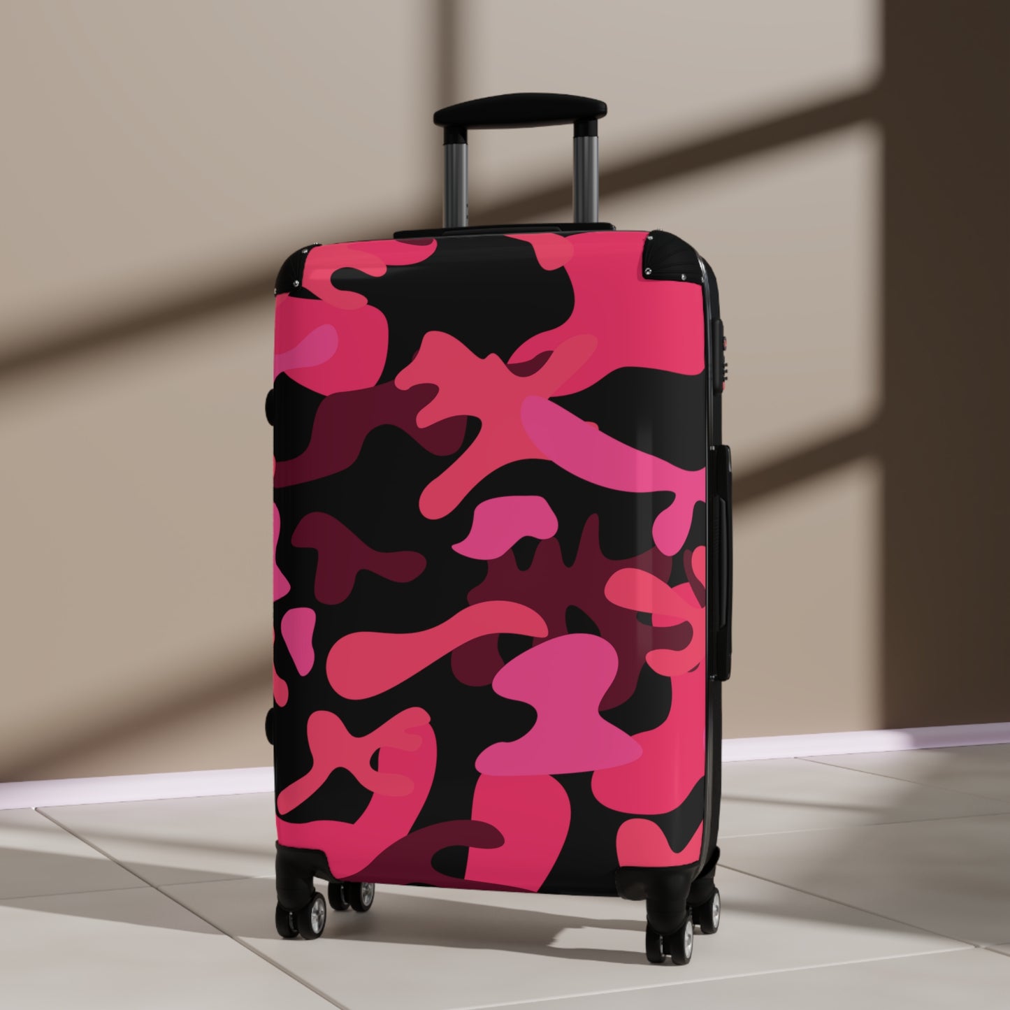 Colorful Pink Camo Suitcase