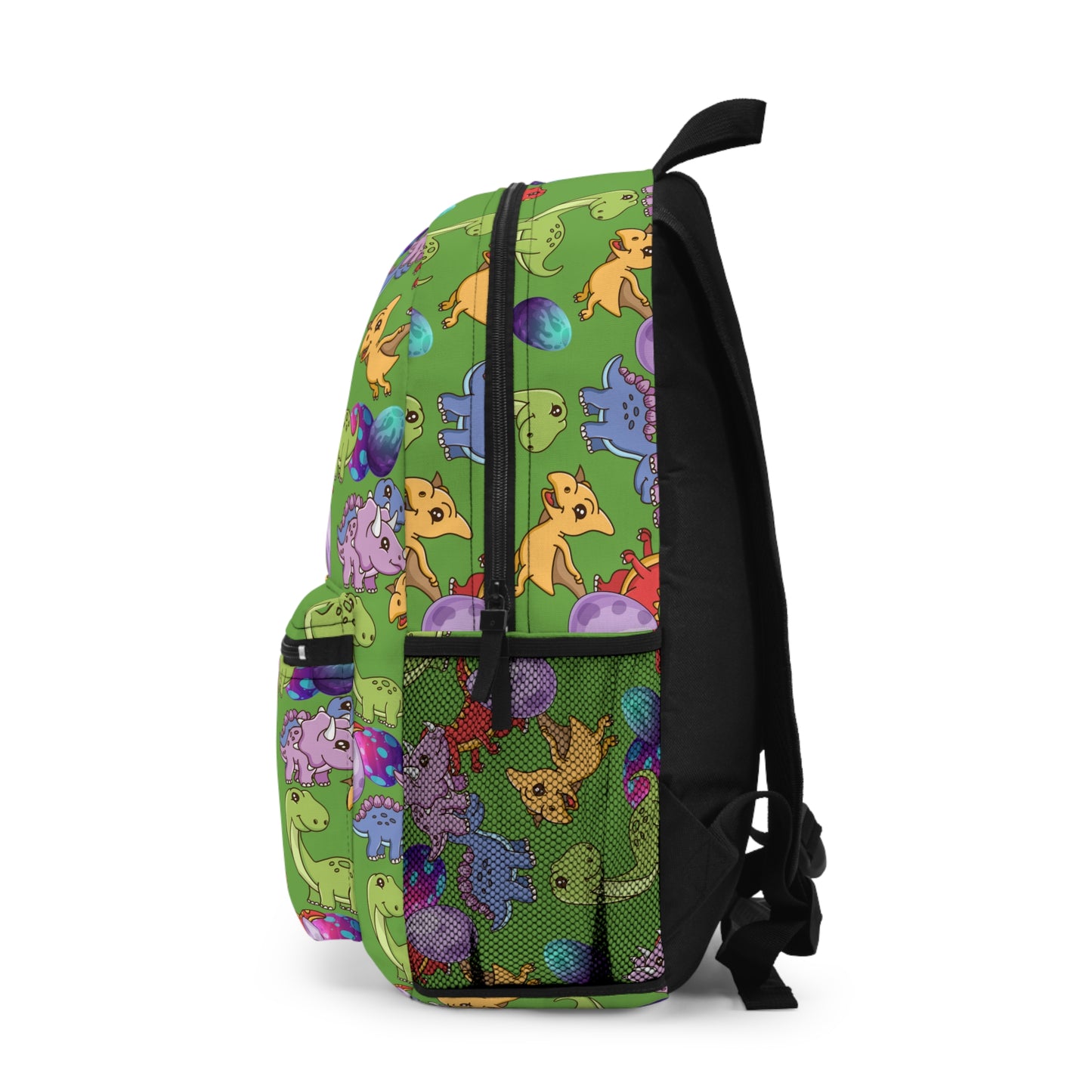 Cute Dinosaurs on Green Background Backpack