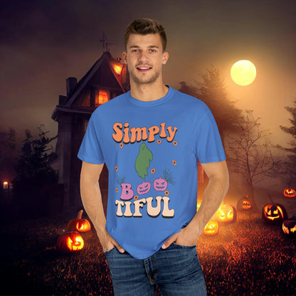 Simply Bootiful Retro Groovy Halloween Unisex Garment-Dyed T-shirt Gifts for Her Gifts for him