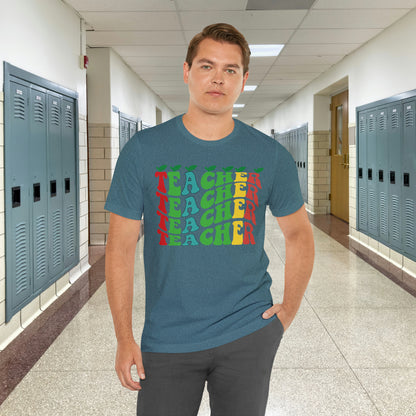 Colorful Teacher Unisex Jersey Short Sleeve Tee