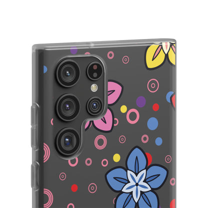 Retro Colorful Flowers Flexi Cases for IPhone and Samsung