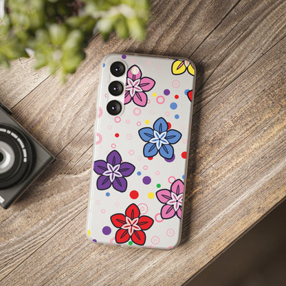 Retro Colorful Flowers Flexi Cases for IPhone and Samsung