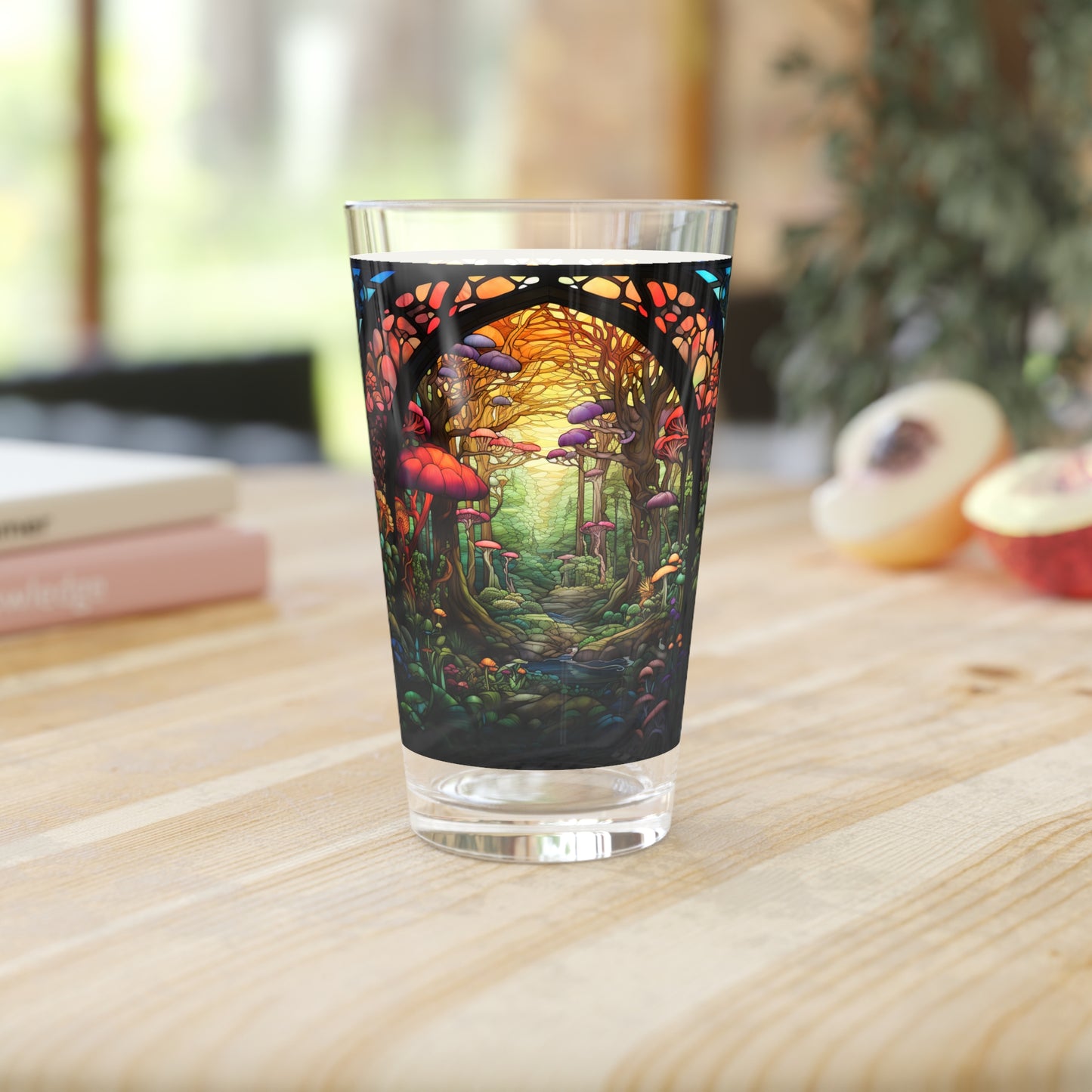 Enchanted Forest: A Magical Journey Through the Realm of Mushrooms 16oz Pint Glass Gift idea gifts for home decor housewarming gift