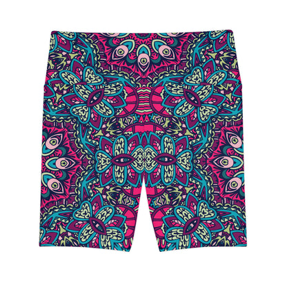 Purple Boho Vibes Workout Shorts - AOP Design for Stylish Comfort