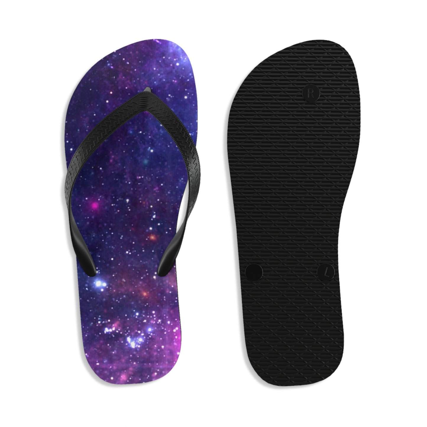 Purple Beyond the Stars Outer Space Out of this World Unisex Flip-Flops