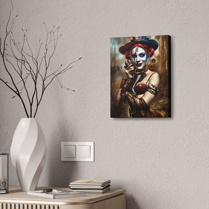 Hyper Realistic Steampunk Harley Quinn Canvas Stretched, 1.5''