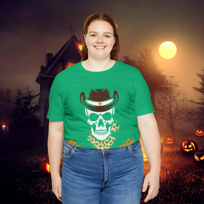 Howdy Ghoul Skeleton Sheriff Retro Halloween Unisex Jersey Short Sleeve Tee Gifts for her