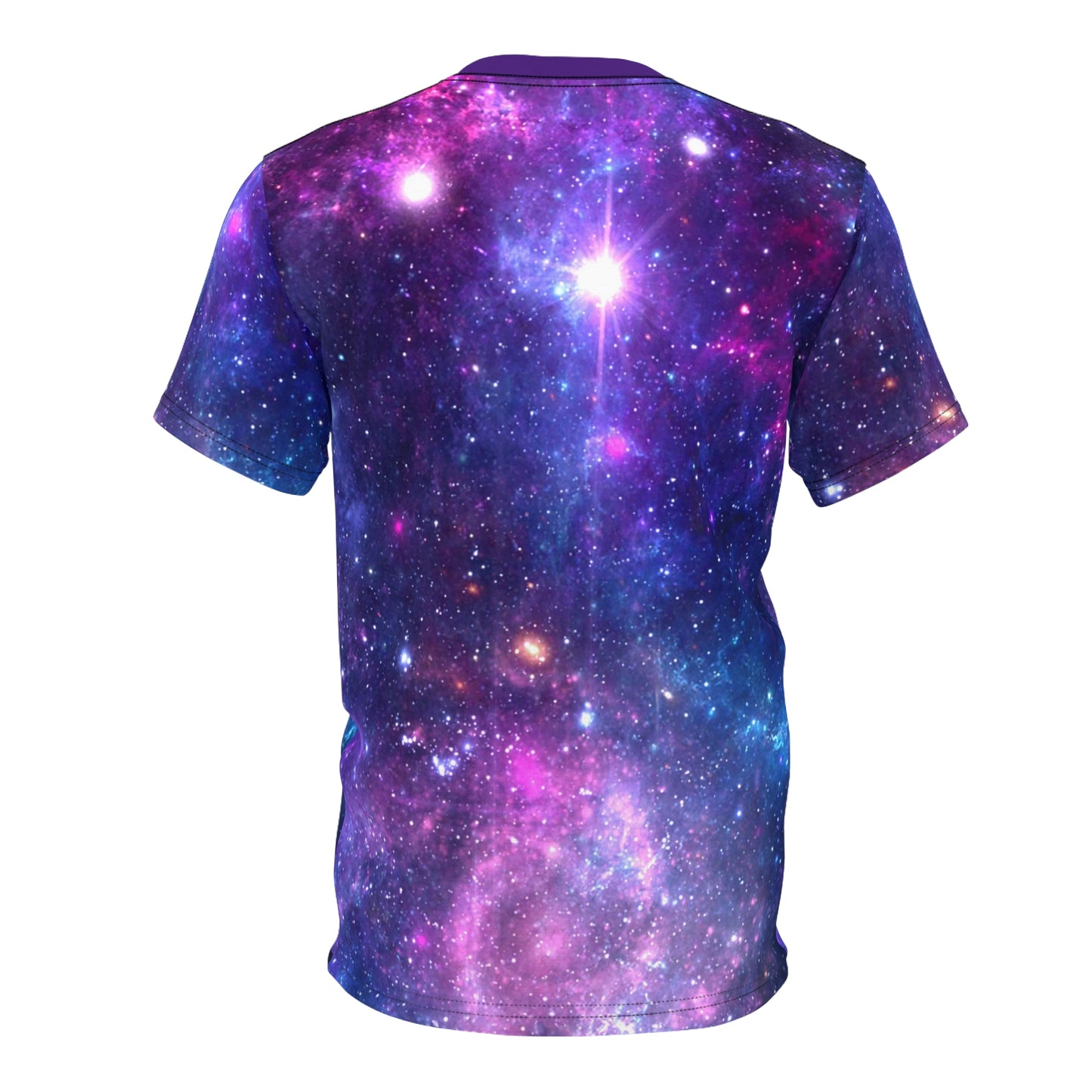 Purple Beyond the Stars Outer Space Out of this World Unisex Cut & Sew Tee (AOP)