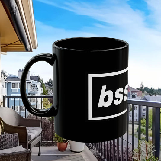 The BS Show Black Mug: Sip, Laugh, Repeat! – The Shuli Network 11 Oz and 15 Oz size Black Mug