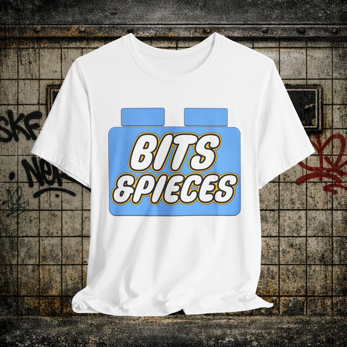 Bits & Pieces Graphic Tee One Size Fits All… Jokes?”