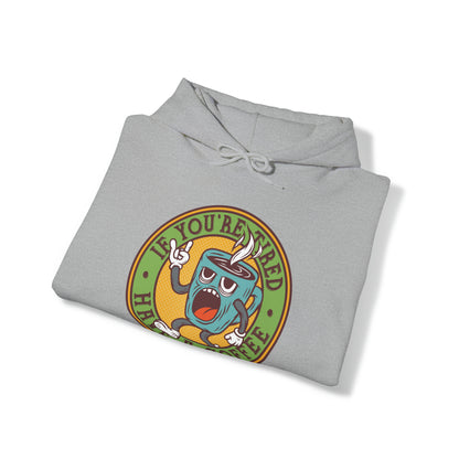 DirkyThreadz Coffee Lover's Hoodie - Playful Cartoon Design for Caffeine Enthusiasts"