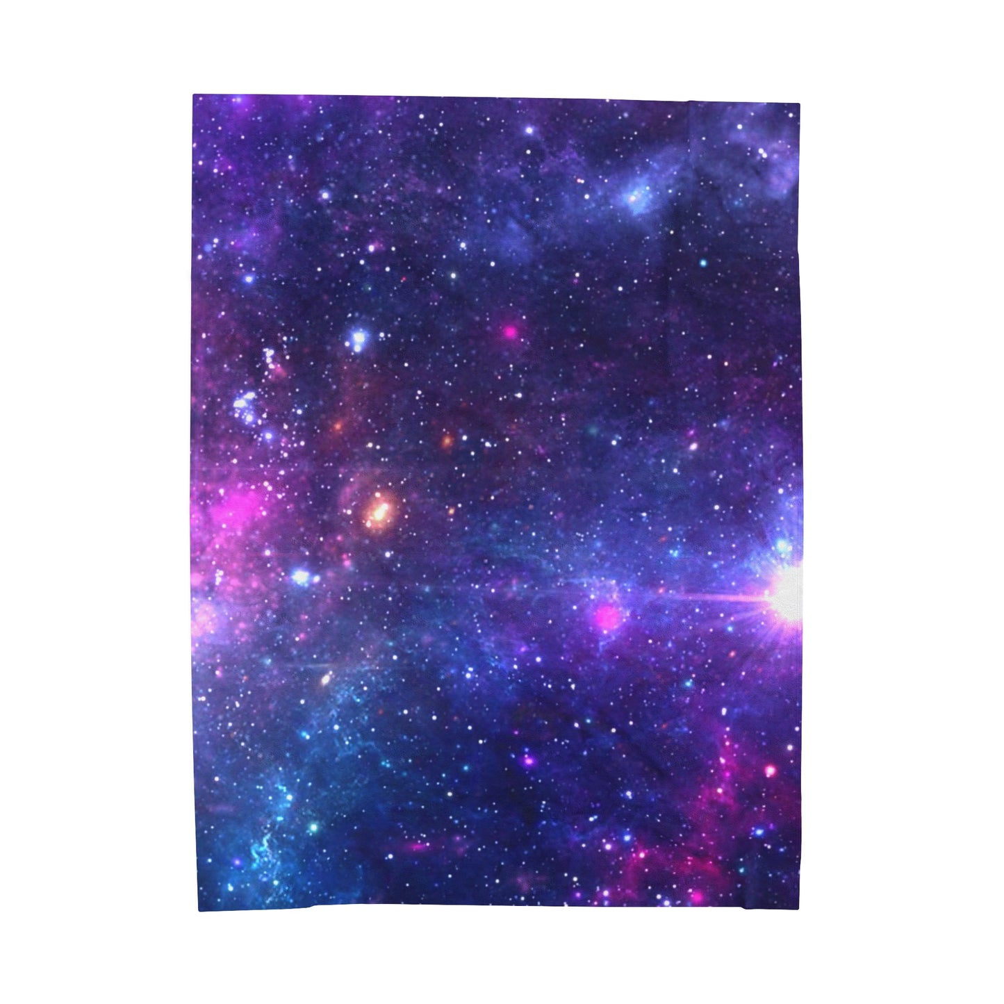 Purple Beyond the Stars Outer Space Out of this World Velveteen Plush Blanket