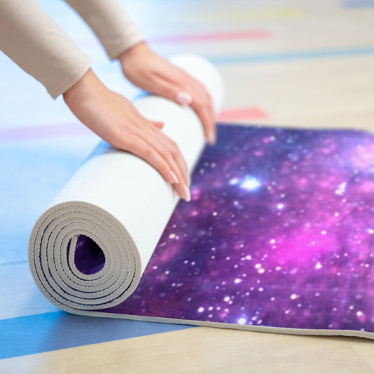 Purple Beyond the Stars Outer Space Out of this World Foam Yoga Mat