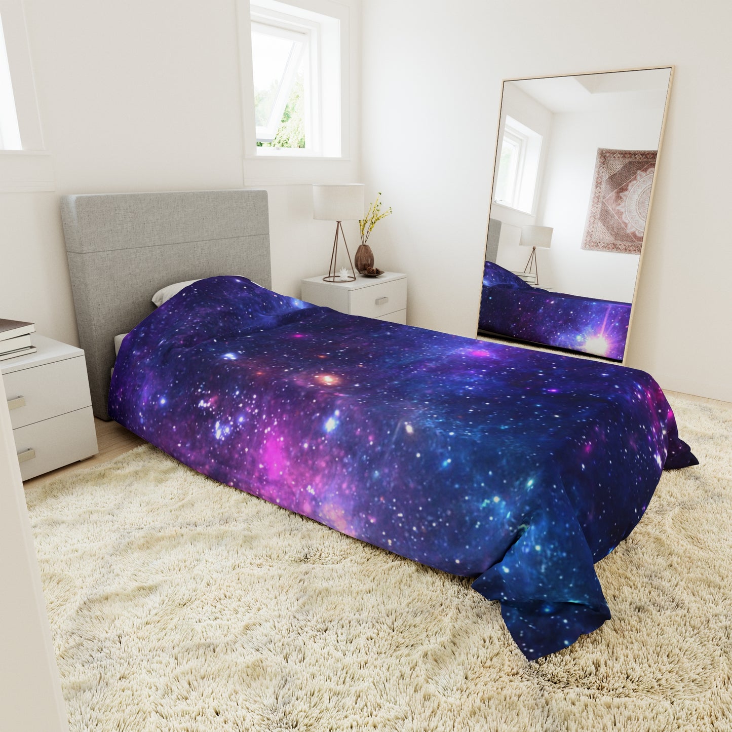 Purple Beyond the Stars Outer Space Out of this World Duvet Cover