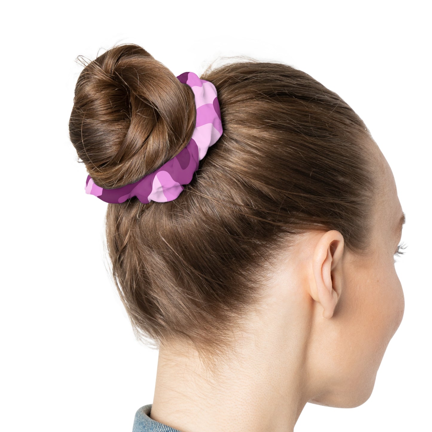 Pink Camo Scrunchie