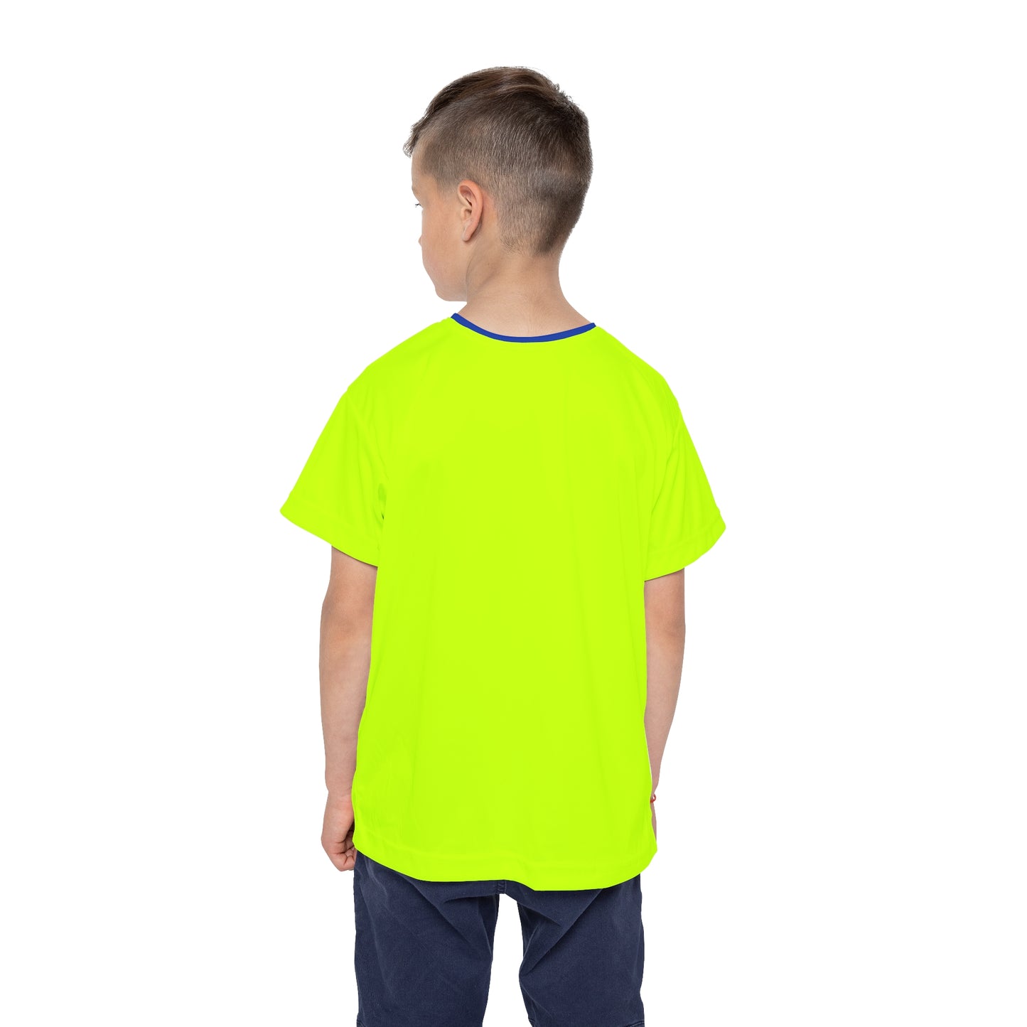 Neon Yellow Rad To The Bone Kids Sports Jersey | All-Over Print Youth Athletic Shirt | Stylish Sports Tee | Active Kids Fashion