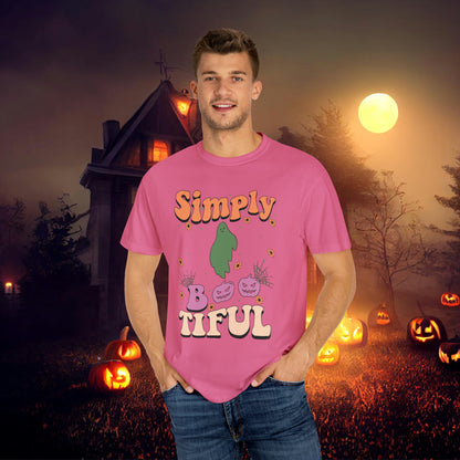 Simply Bootiful Retro Groovy Halloween Unisex Garment-Dyed T-shirt Gifts for Her Gifts for him
