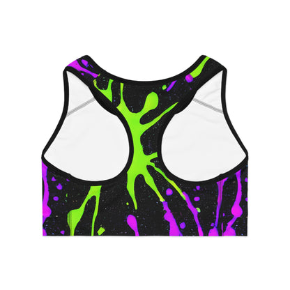 Splatter Pop Sports Bra