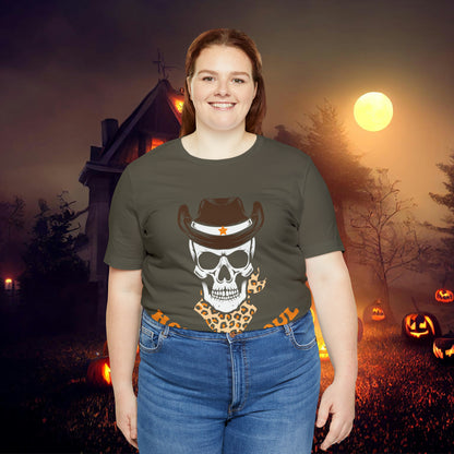 Howdy Ghoul Skeleton Sheriff Retro Halloween Unisex Jersey Short Sleeve Tee Gifts for her