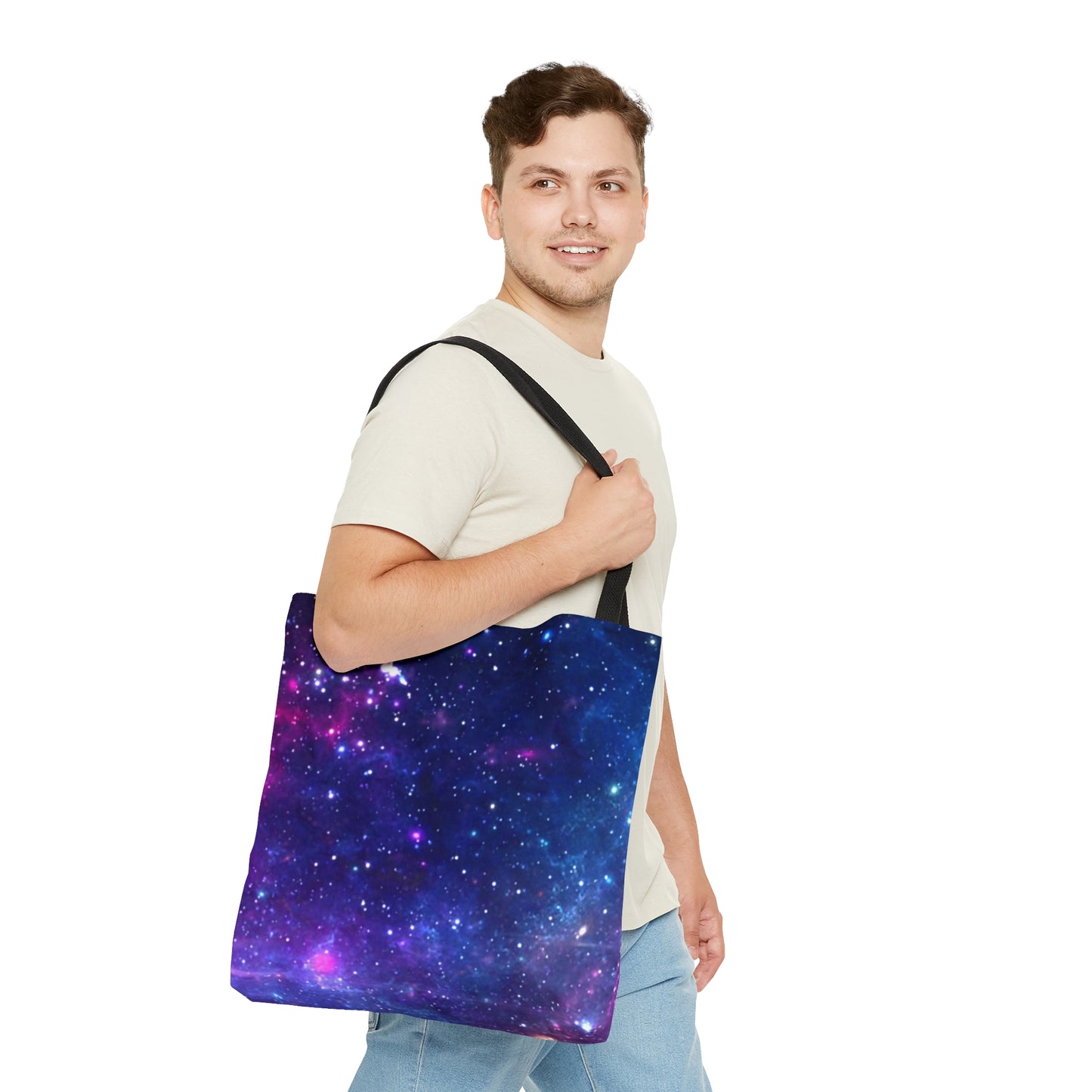 Purple Beyond the Stars Outer Space Out of this World Tote Bag (AOP)